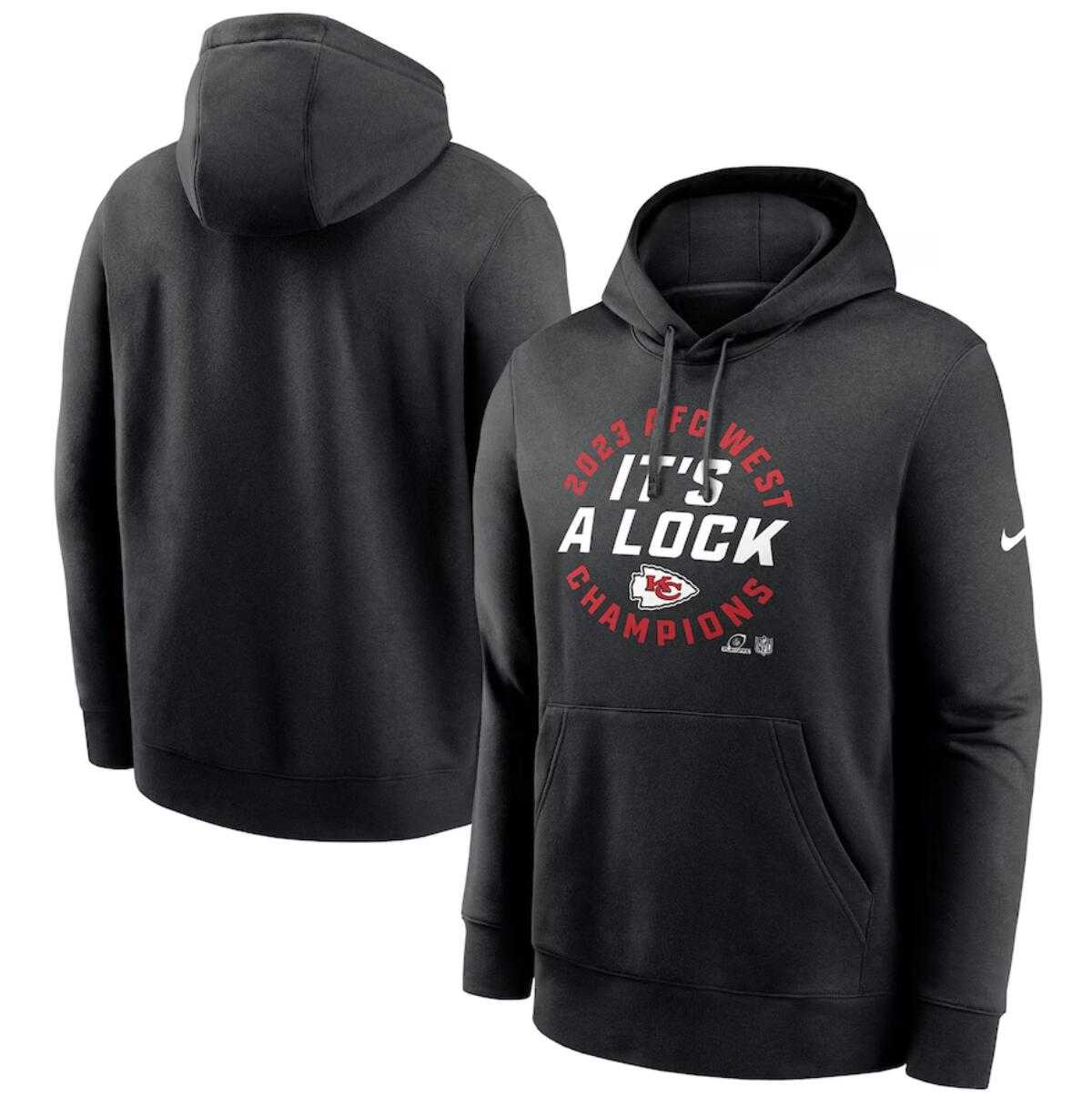 Men's Kansas City Chiefs Black 2023 AFC West Division Champions Locker Room Trophy Collection Pullover Hoodie,We sell and wholesale Men's Kansas City Chiefs Black 2023 AFC West Division Champions Locker Room Trophy Collection Pullover Hoodie on line form chian!